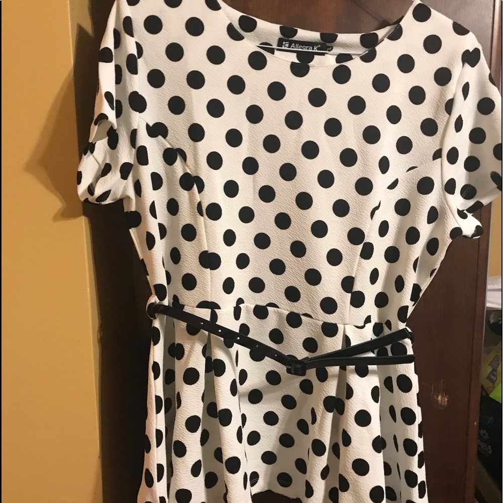 Poke Dot peplum Dressy Top
